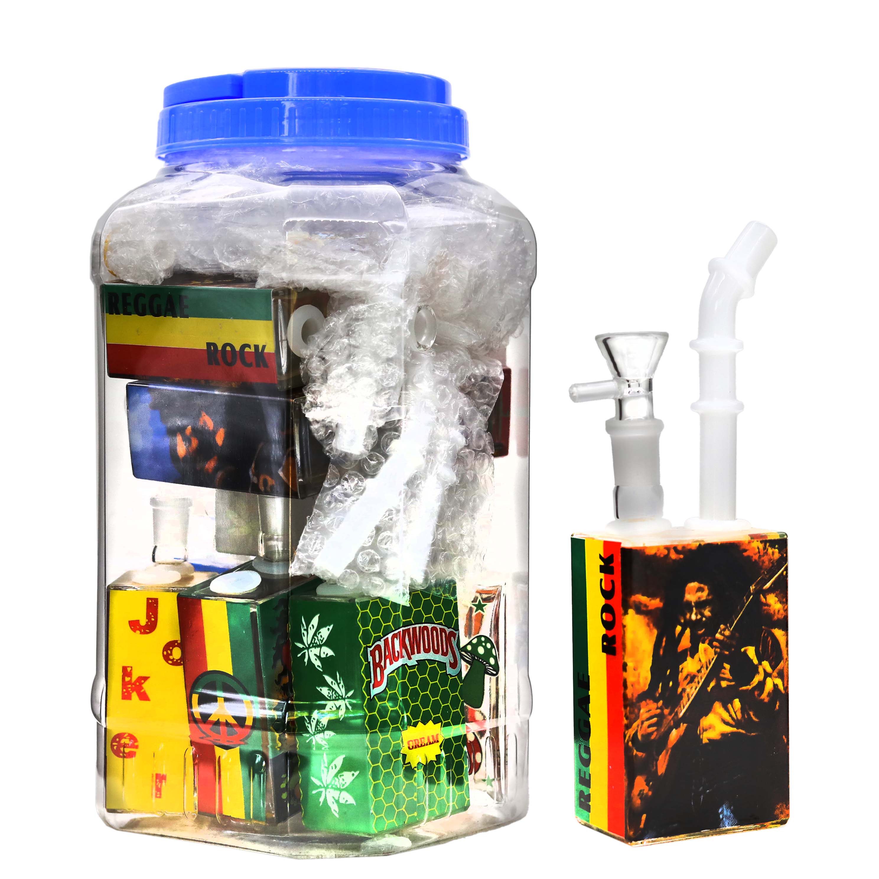 Juice Box Mix Character Glass Waterpipe (WP1) | 7 inch | 10 Count Display product image